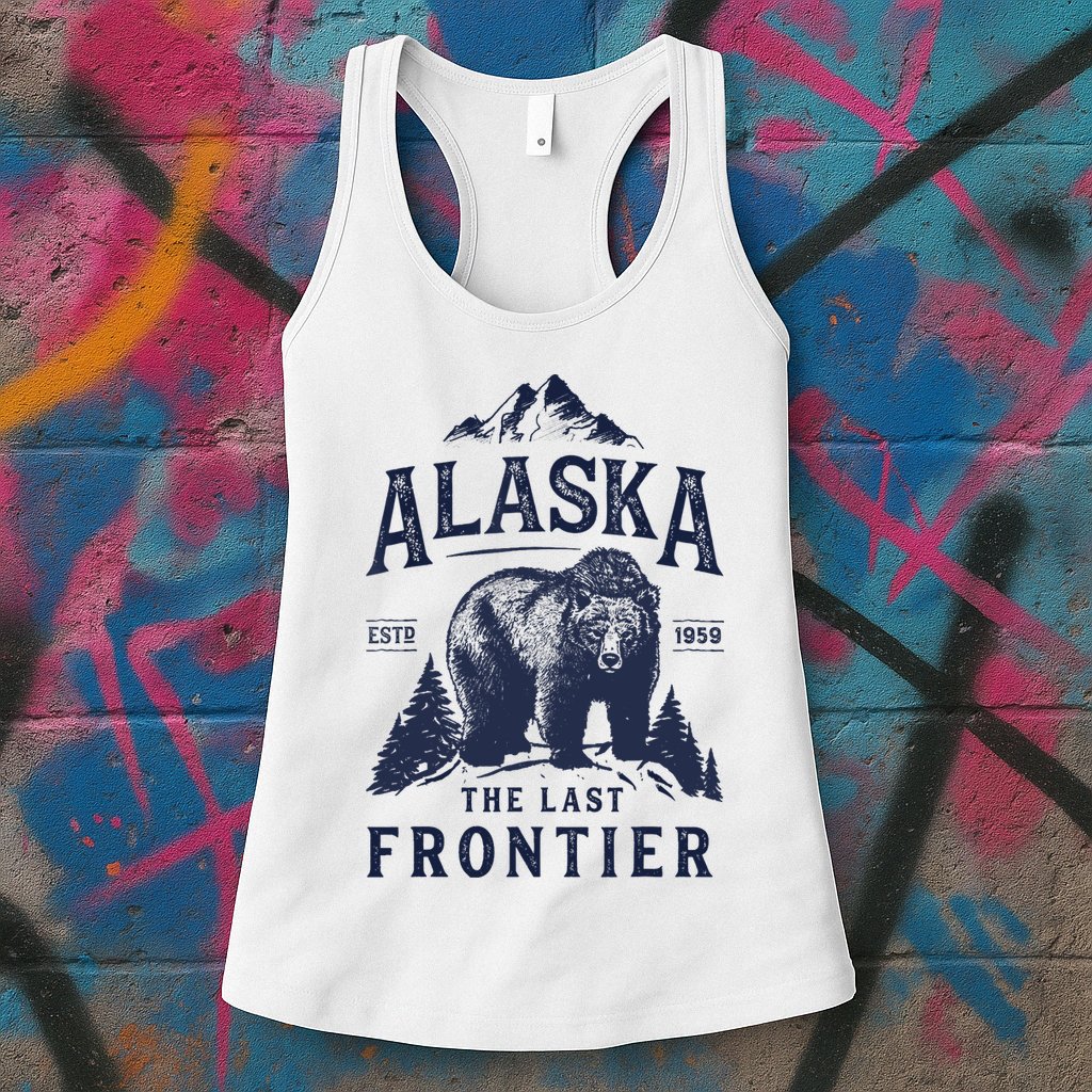 Alaska T The Last Frontier Bear Home Gifts Womens Tank Top