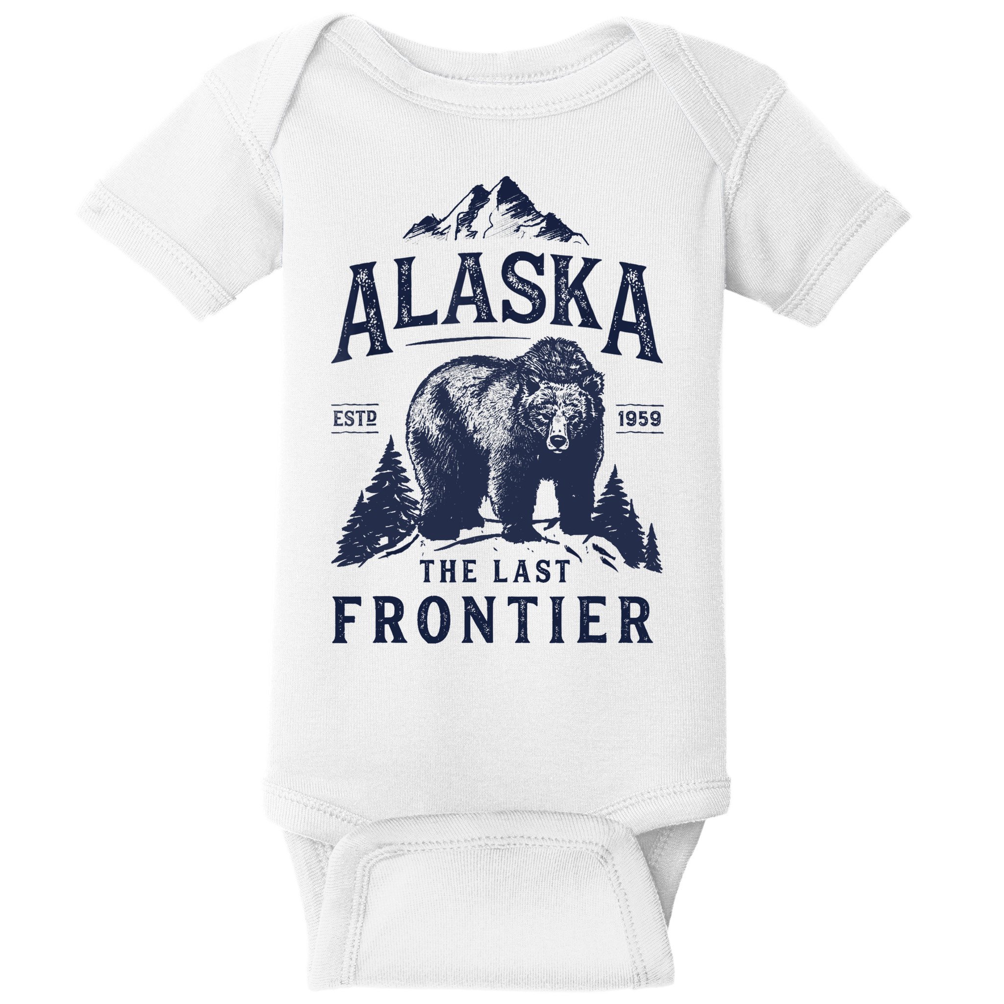 Alaska T The Last Frontier Bear Home Gifts Baby Bodysuit
