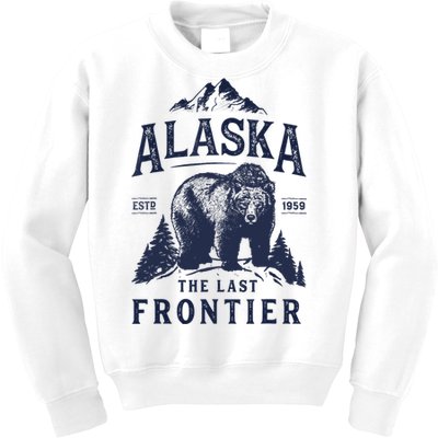 Alaska T The Last Frontier Bear Home Gifts Kids Sweatshirt