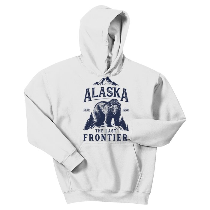 Alaska T The Last Frontier Bear Home Gifts Kids Hoodie