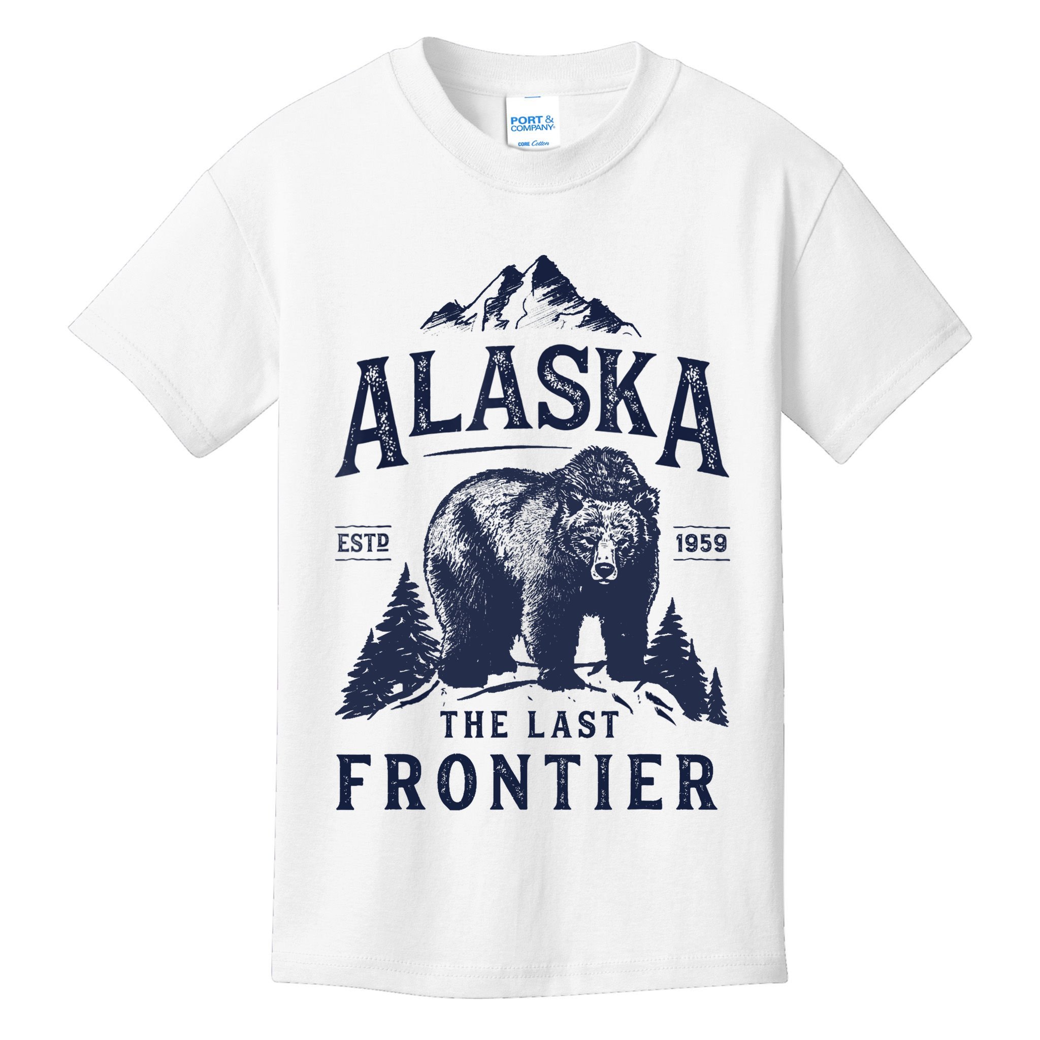 Alaska T The Last Frontier Bear Home Gifts Kids T-Shirt