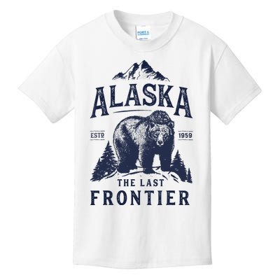 Alaska T The Last Frontier Bear Home Gifts Kids T-Shirt