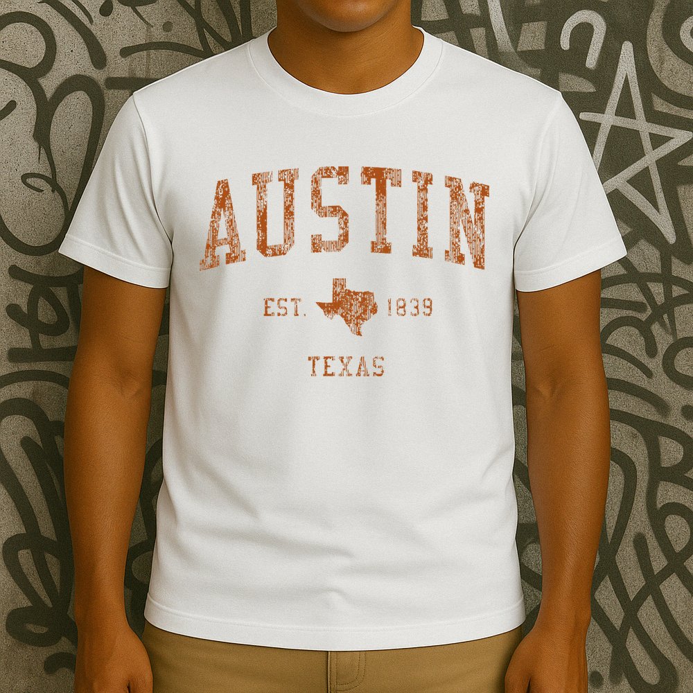 Austin Texas Tx Vintage Athletic Sports T-Shirt