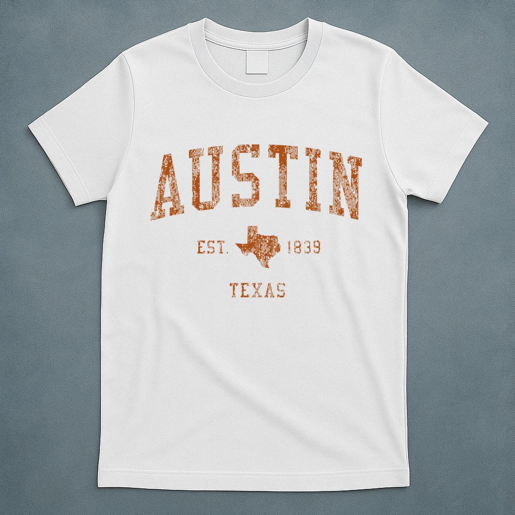 Austin Texas Tx Vintage Athletic Sports T-Shirt