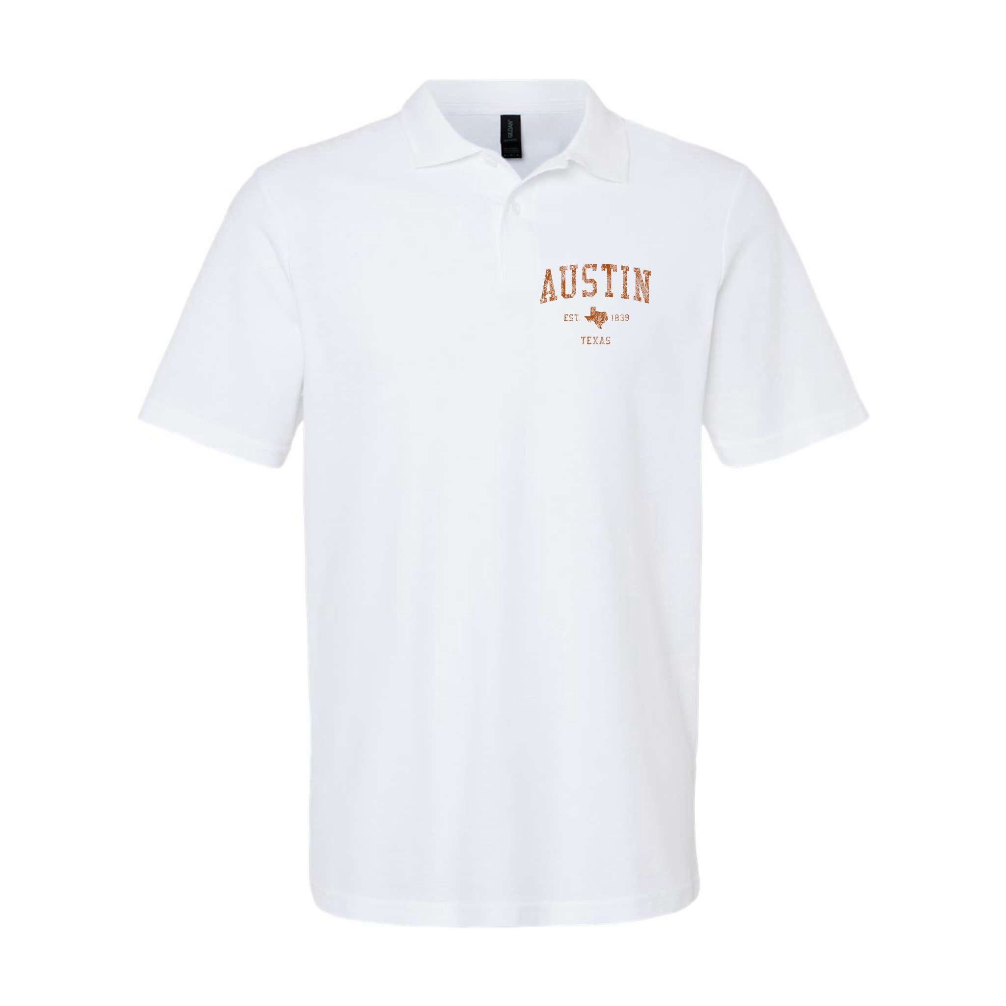 Austin Texas Tx Vintage Athletic Sports Polo