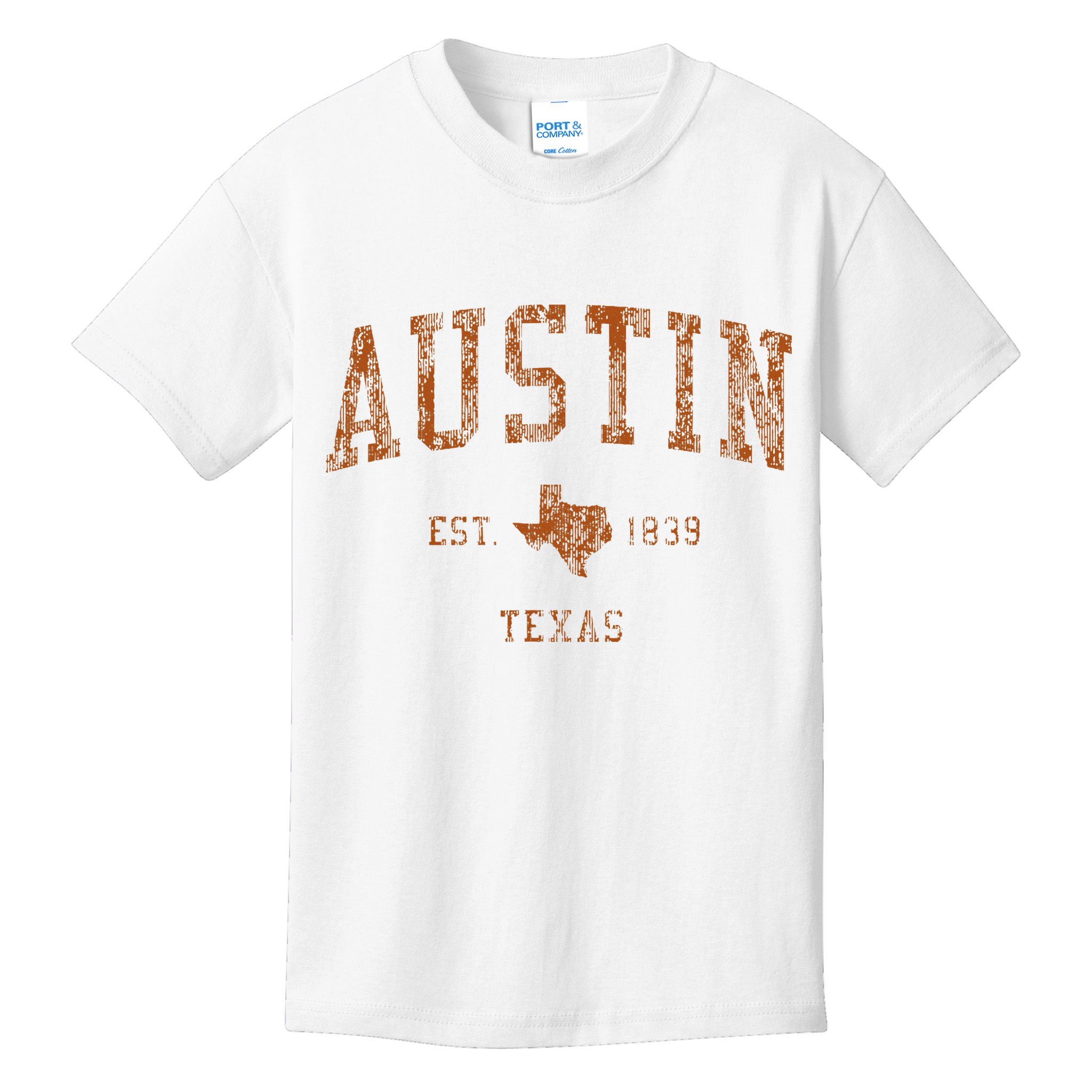 Austin Texas Tx Vintage Athletic Sports Kids T-Shirt