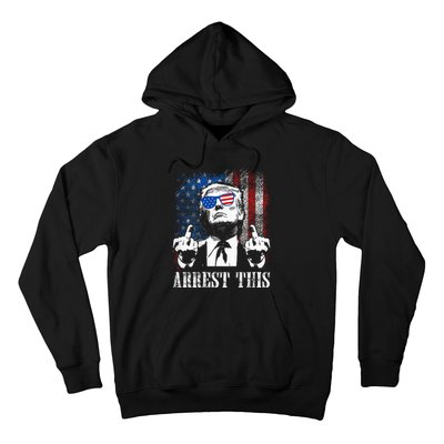 Arrest This Trump 2024 Us American Flag Hoodie