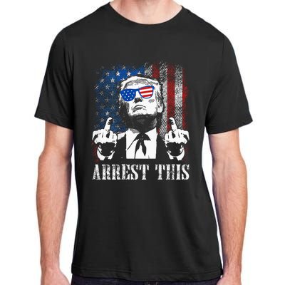 Arrest This Trump 2024 Us American Flag Adult ChromaSoft Performance T-Shirt