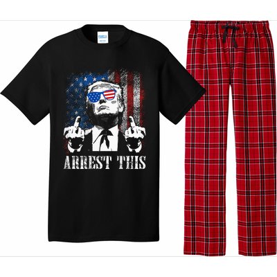 Arrest This Trump 2024 Us American Flag Pajama Set