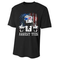 Arrest This Trump 2024 Us American Flag Performance Sprint T-Shirt