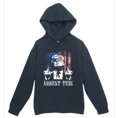 Arrest This Trump 2024 Us American Flag Urban Pullover Hoodie