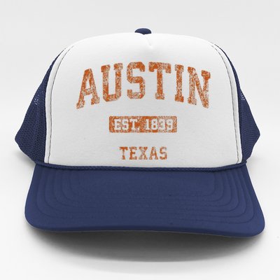 Austin Texas Tx Vintage Athletic Trucker Hat