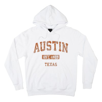 Austin Texas Tx Vintage Athletic Hoodie