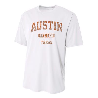 Austin Texas Tx Vintage Athletic Performance Sprint T-Shirt