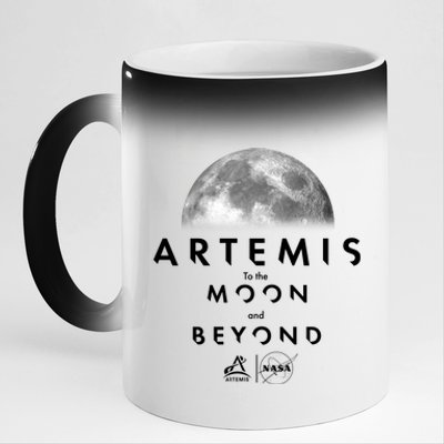 Artemis To The Moon And Beyond 11oz Black Color Changing Mug