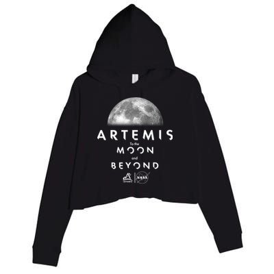 Artemis To The Moon And Beyond Crop Fleece Hoodie
