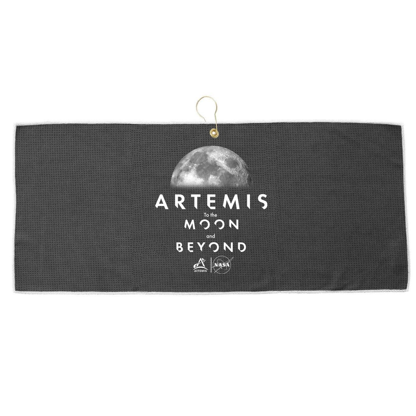 Artemis To The Moon And Beyond Large Microfiber Waffle Golf Towel