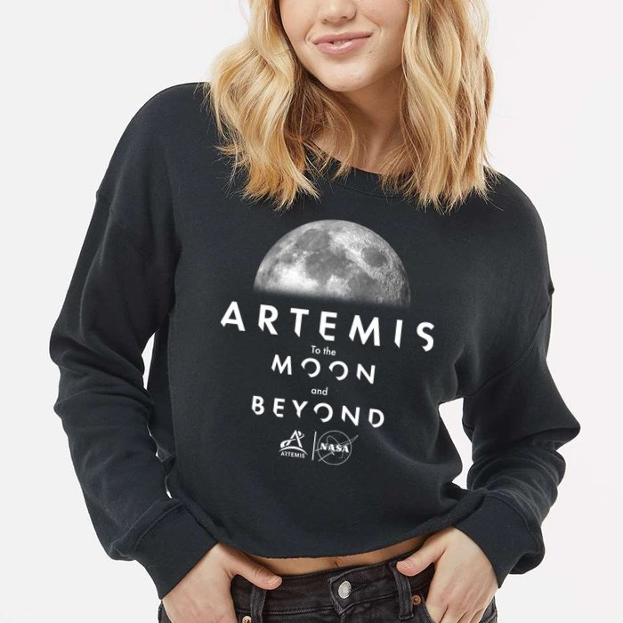 Artemis To The Moon And Beyond Cropped Pullover Crew