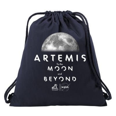 Artemis To The Moon And Beyond Drawstring Bag