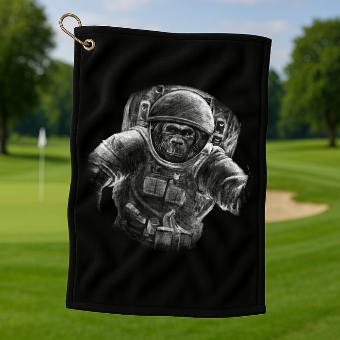 Ape To The Moon Golf Towel