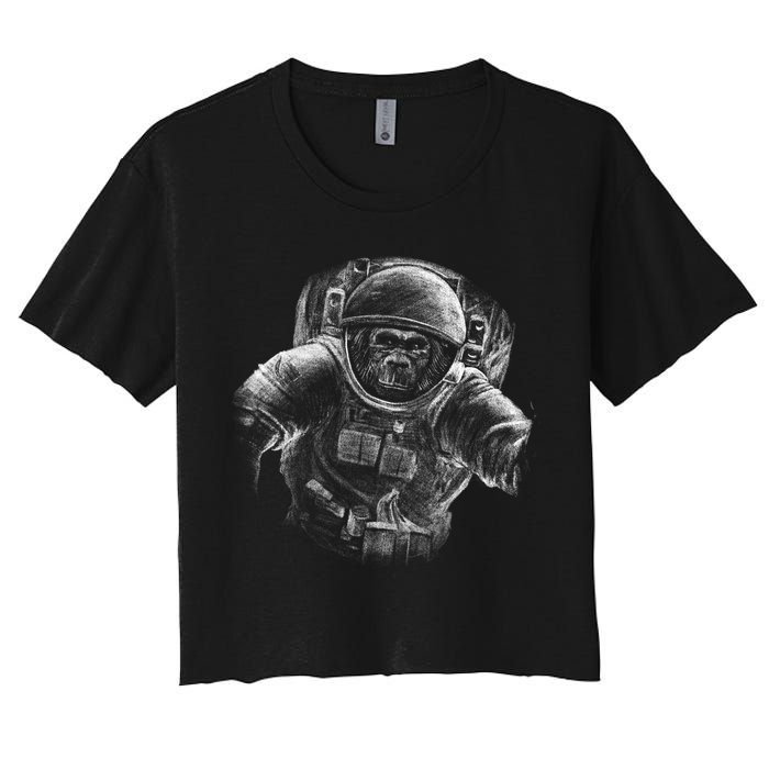 Ape To The Moon Women's Crop Top Tee