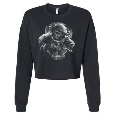 Ape To The Moon Cropped Pullover Crew