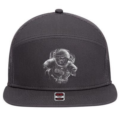 Ape To The Moon 7 Panel Mesh Trucker Snapback Hat
