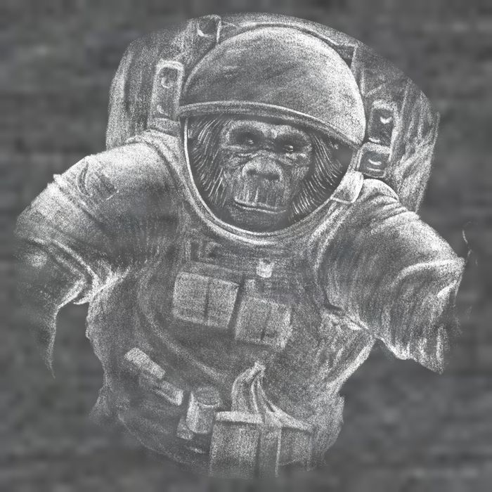 Ape To The Moon Short Acrylic Beanie