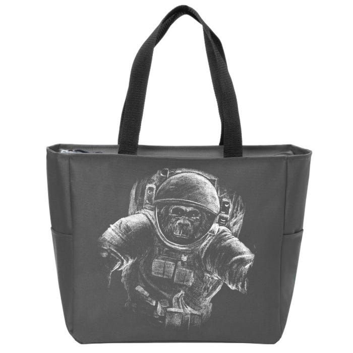 Ape To The Moon Zip Tote Bag