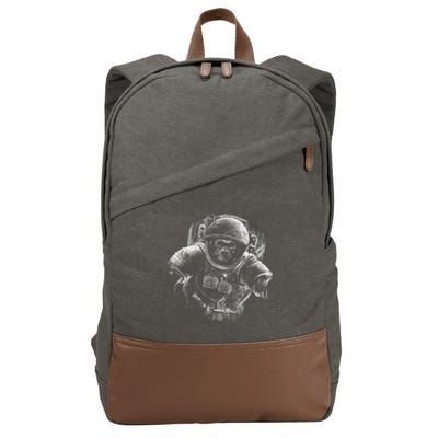 Ape To The Moon Cotton Canvas Backpack