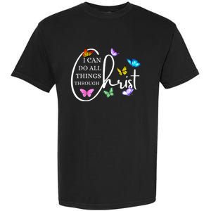 All Things Through Christ Faith Based Christian Graphic Garment-Dyed Heavyweight T-Shirt