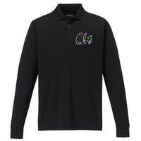 All Things Through Christ Faith Based Christian Graphic Performance Long Sleeve Polo