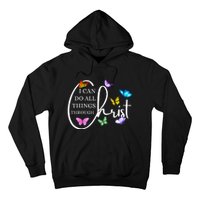 All Things Through Christ Faith Based Christian Graphic Hoodie