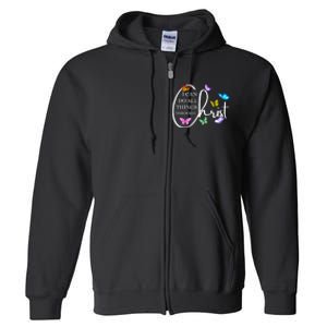 All Things Through Christ Faith Based Christian Graphic Full Zip Hoodie