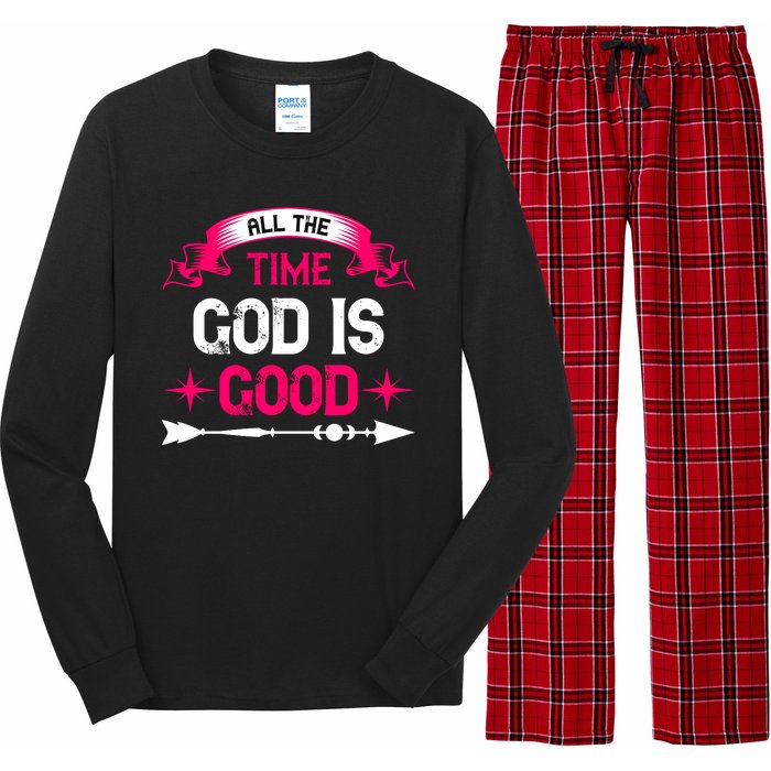 All The Time God Is Good Long Sleeve Pajama Set