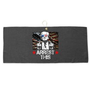 Arrest This Trump Fingers Pro Trump 2024 Large Microfiber Waffle Golf Towel