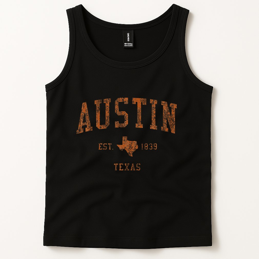 Austin Texas Tx Vintage Athletic Sports Tank Top