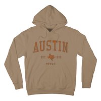 Austin Texas Tx Vintage Athletic Sports Hoodie