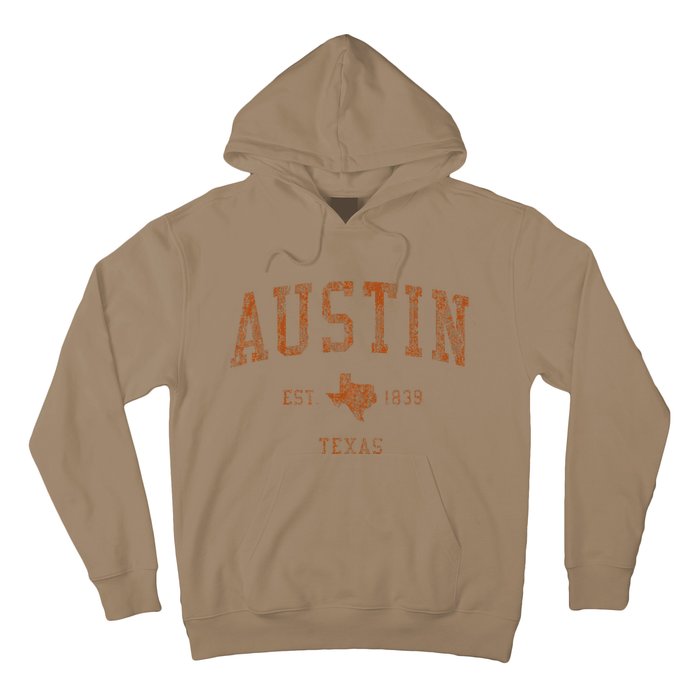 Austin Texas Tx Vintage Athletic Sports Hoodie