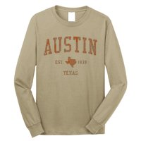 Austin Texas Tx Vintage Athletic Sports Long Sleeve Shirt