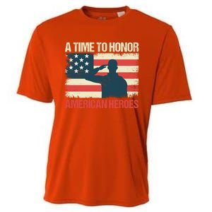 A Time To Honor American Hereos Memorial Day Cute Gift Cooling Performance Crew T-Shirt