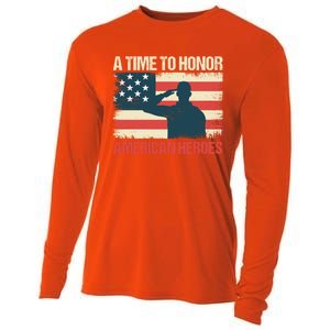 A Time To Honor American Hereos Memorial Day Cute Gift Cooling Performance Long Sleeve Crew