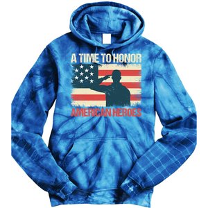 A Time To Honor American Hereos Memorial Day Cute Gift Tie Dye Hoodie