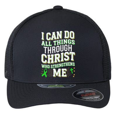 All Things Through Christ Spinal Cord Injury Awareness Flexfit Unipanel Trucker Cap