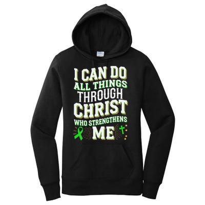All Things Through Christ Spinal Cord Injury Awareness Women's Pullover Hoodie