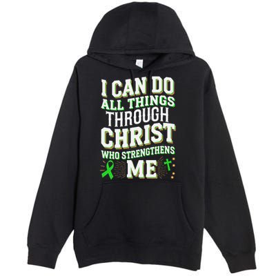 All Things Through Christ Spinal Cord Injury Awareness Premium Pullover Hoodie