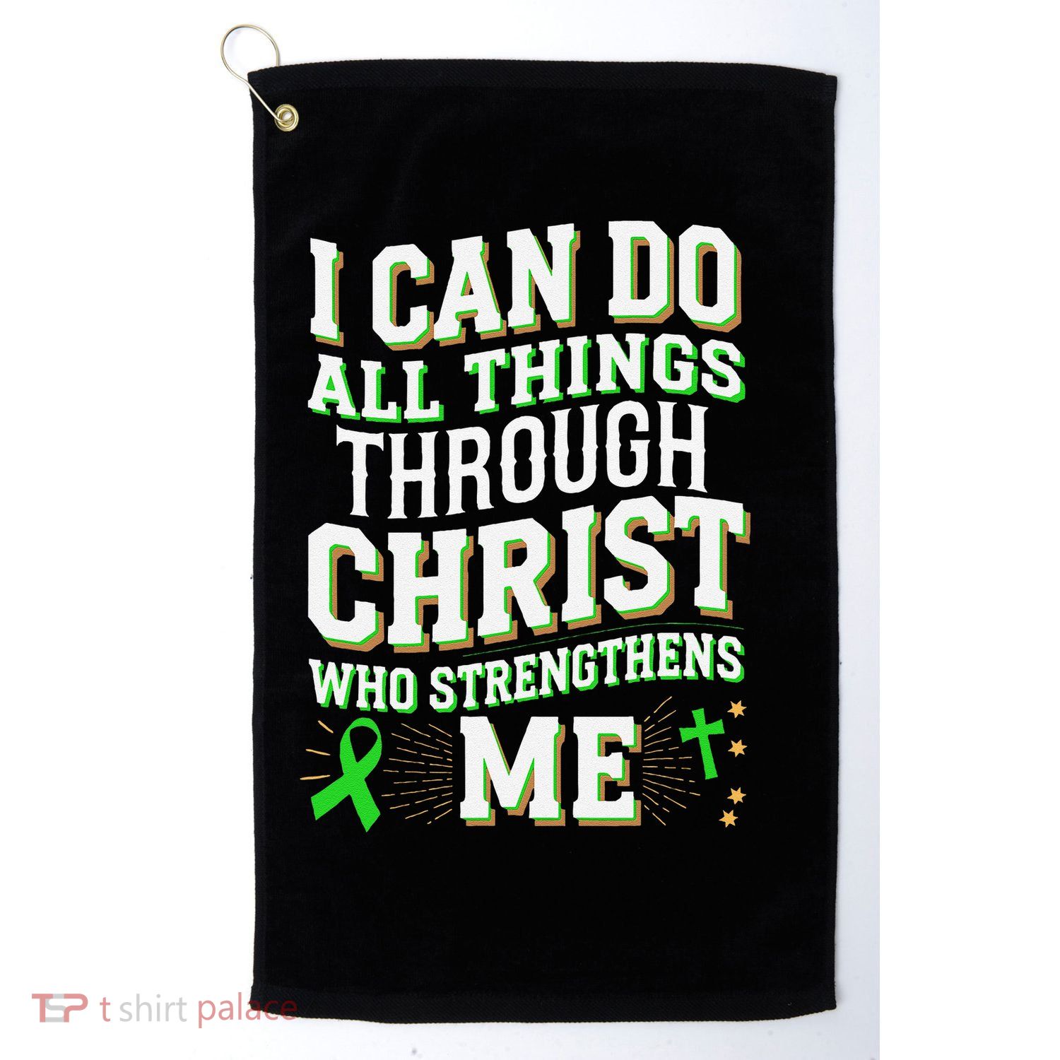 All Things Through Christ Spinal Cord Injury Awareness Golf Towel