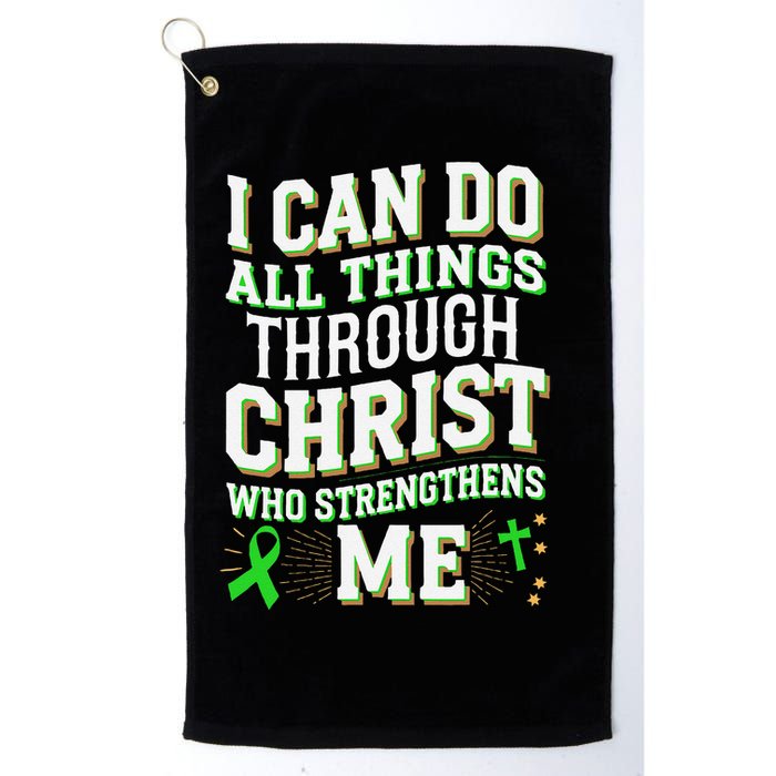 All Things Through Christ Spinal Cord Injury Awareness Golf Towel