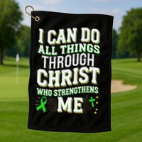 All Things Through Christ Spinal Cord Injury Awareness Golf Towel