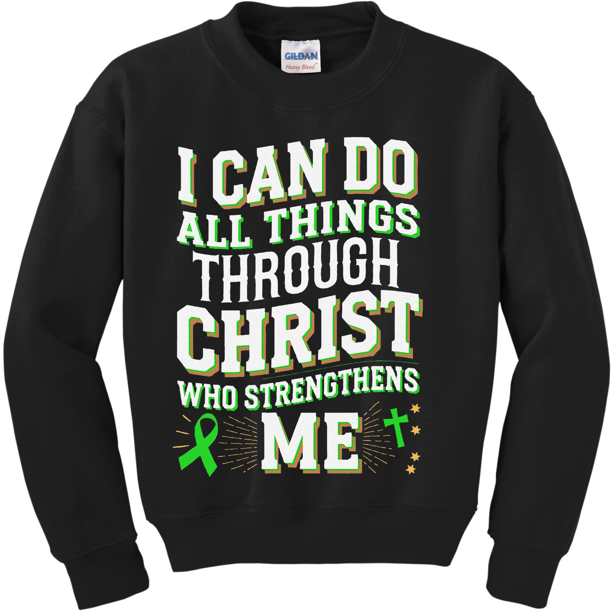 All Things Through Christ Spinal Cord Injury Awareness Kids Sweatshirt